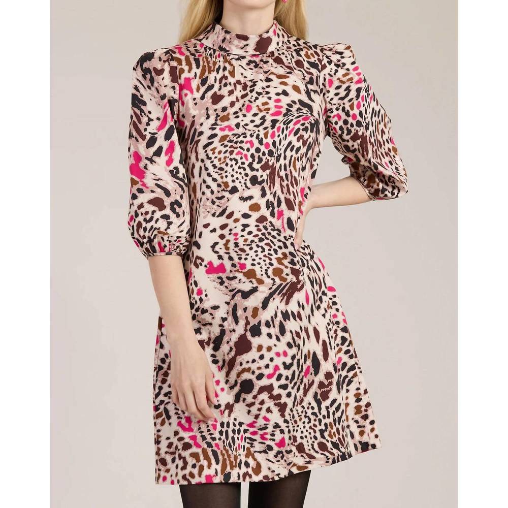 NEW TYLER BOE vicky dress in cheetah